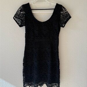 Hollister Black Lace Mini Dress